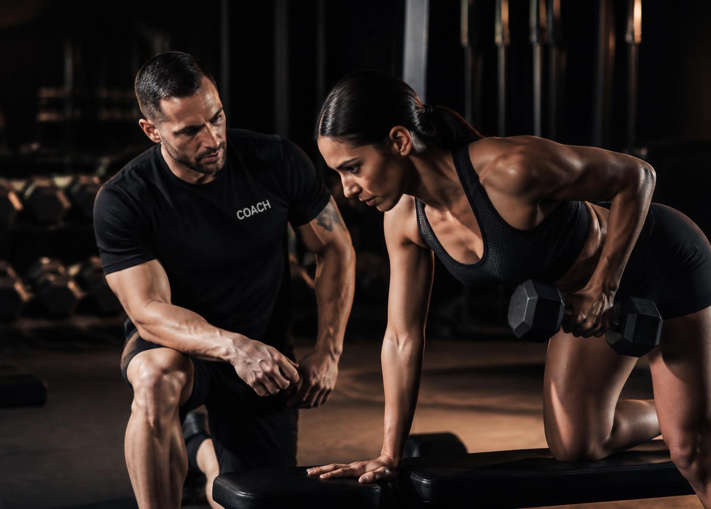 Entrenador con alumna